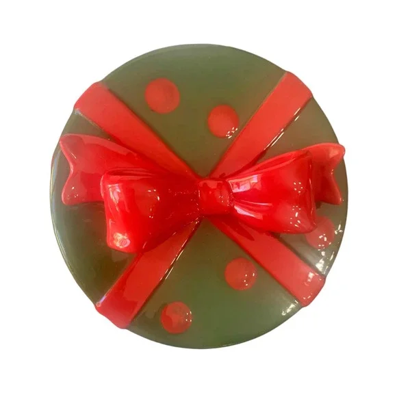 Cake Boss Christmas Ceramic‎ Cookie Jar Green/ Red Limited Edition 2013 - Picture 3 of 14